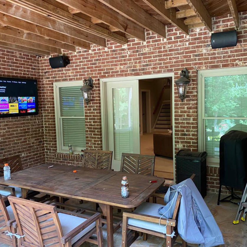 TV mounted above fireplace Milwaukee WI by Handy Dandy Tech